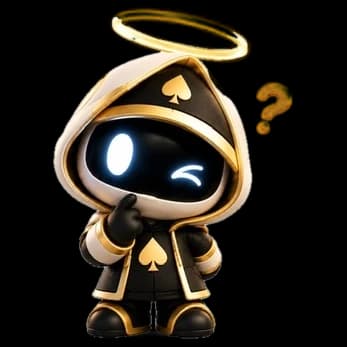 Halo, the Poker Halo mascot (thinking)
